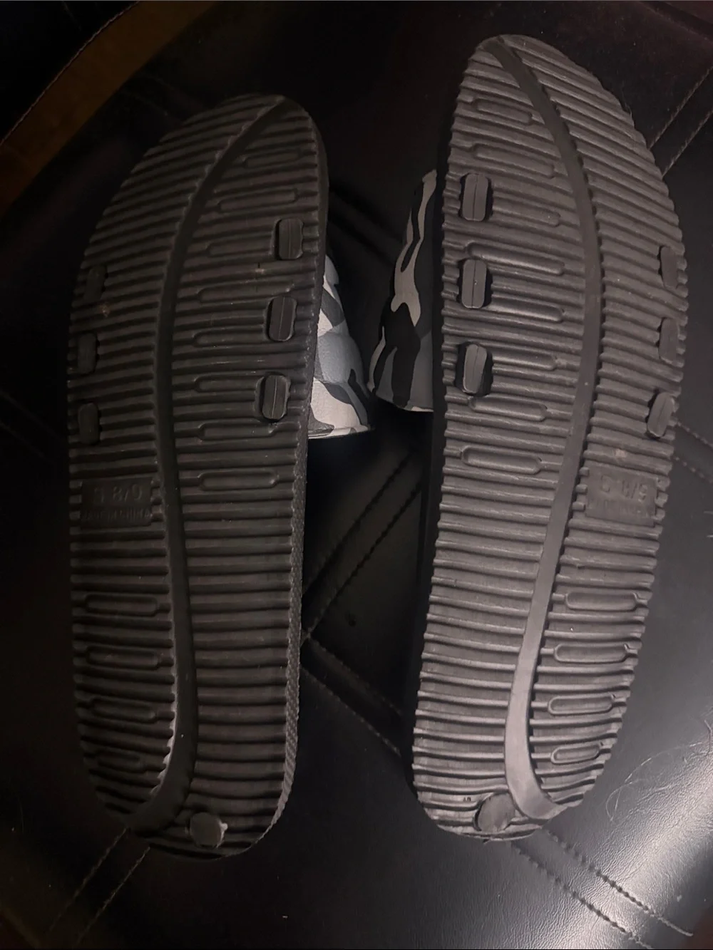 Kids Black & Gray Camo Slide Sandals - Youth Comfort Slides